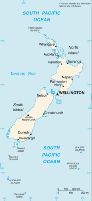 New Zealand map