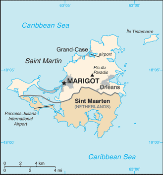 Saint Martin map
