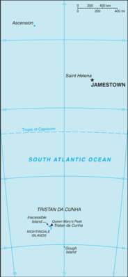 Saint Helena, Ascension, and Tristan da Cunha map