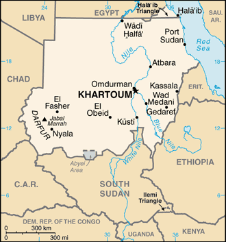 Sudan map