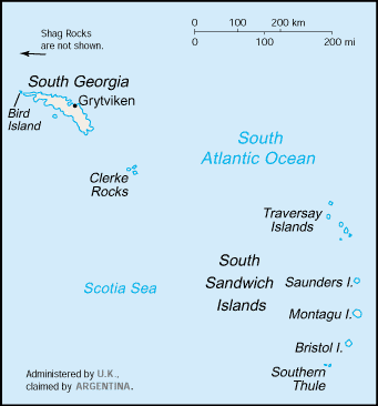 South Georgia and South Sandwich Islands map