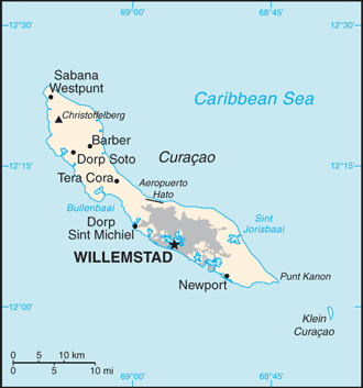 Curacao map